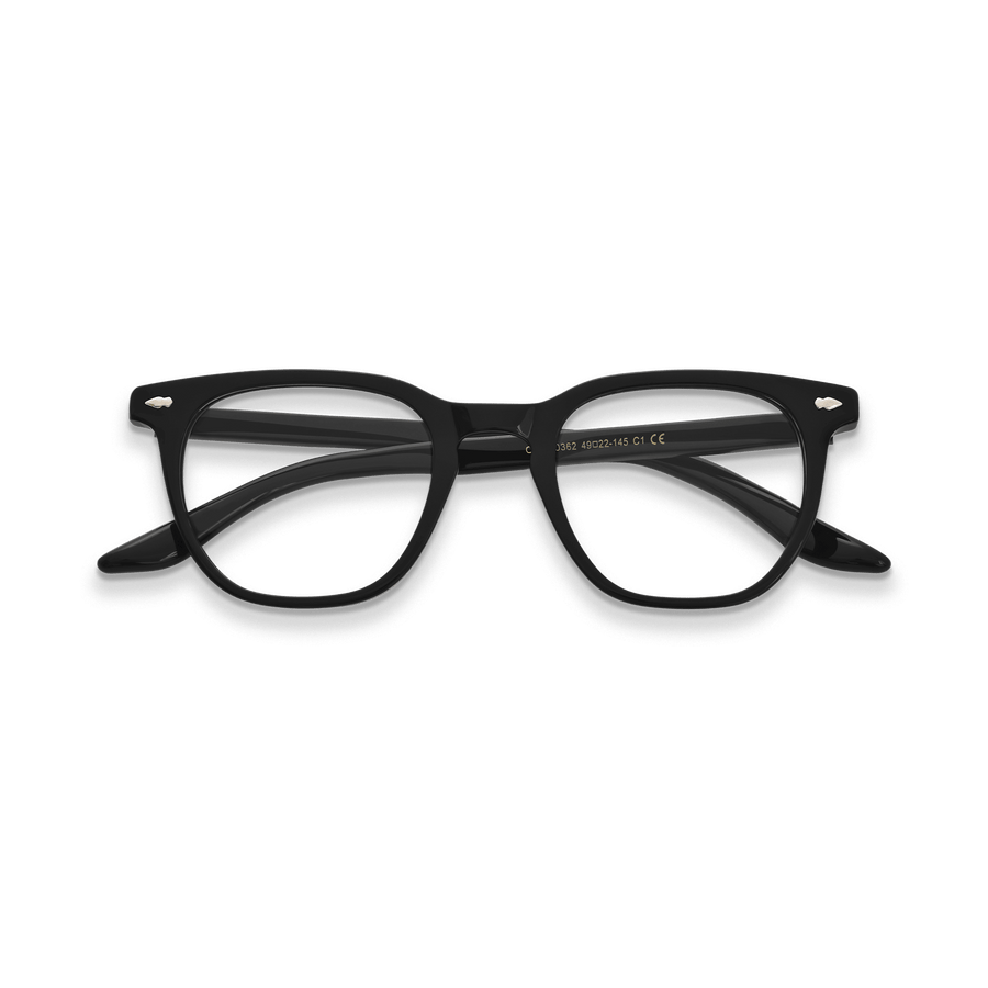 Artemis Black Square Eyeglasses | EYDOLOGY