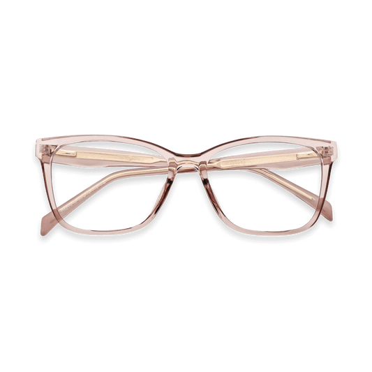 Ashlynn Crystal Pink Cat Eye Eyeglasses | EYDOLOGY