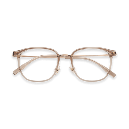 Aubrie Light Brown Gold Square Eyeglasses | EYDOLOGY