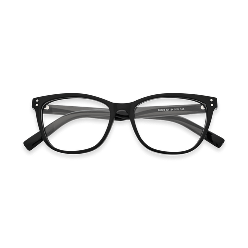 Ayleen Black Rectangle Eyeglasses | EYDOLOGY
