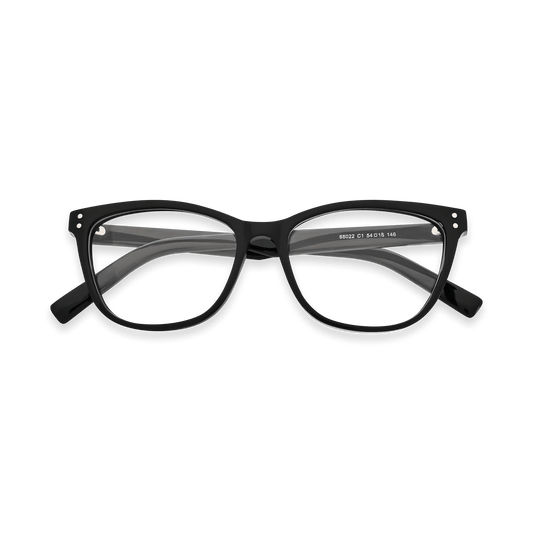Ayleen Black Rectangle Eyeglasses | EYDOLOGY