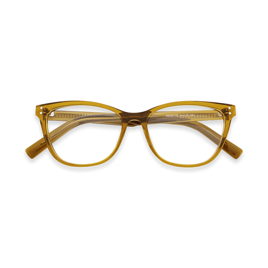 Ayleen Crystal Kelp Rectangle Eyeglasses | EYDOLOGY