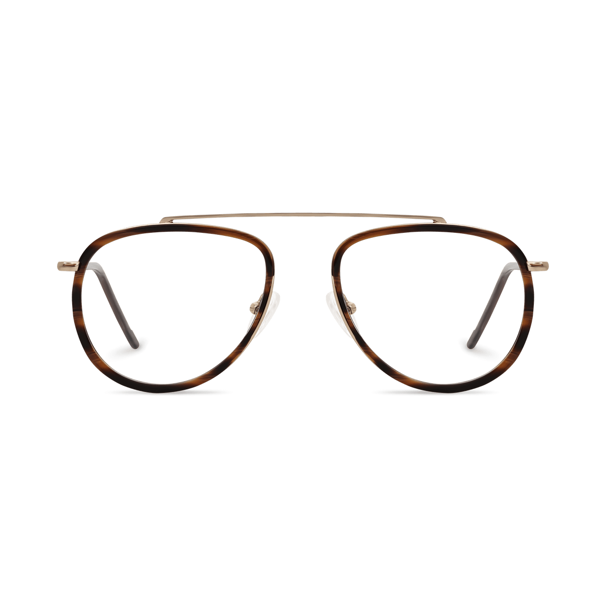 Azariah Amber Tortoise Aviator Eyeglasses | EYDOLOGY