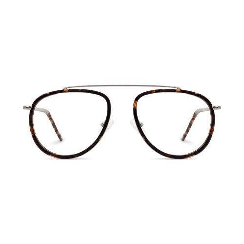 Azariah Dark Tortoise Aviator Eyeglasses | EYDOLOGY