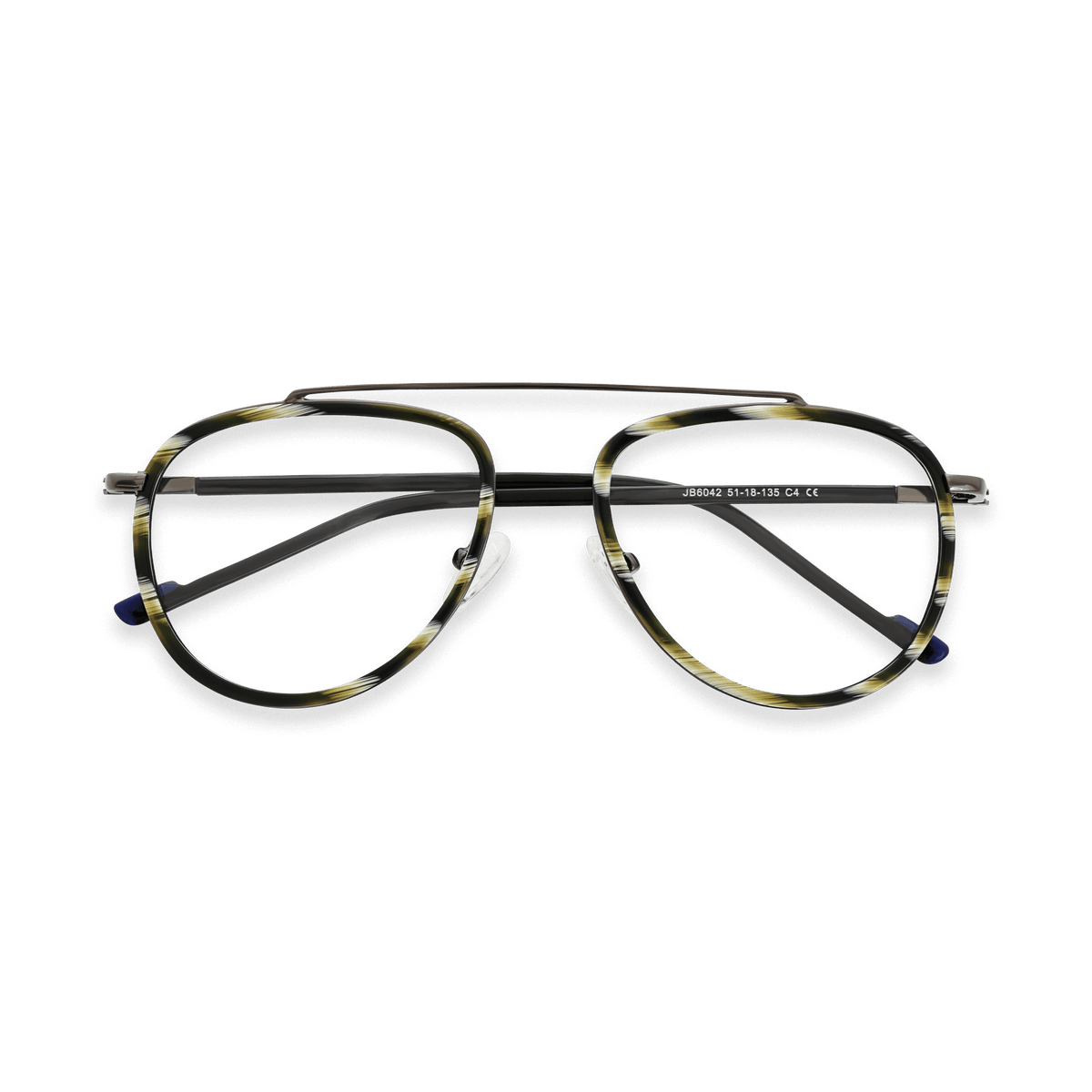 Azariah Stripes Aviator Eyeglasses | EYDOLOGY