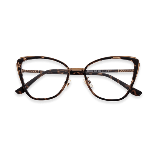 Beatrice Matte Tortoise Bronze Cat Eye Eyeglasses | EYDOLOGY