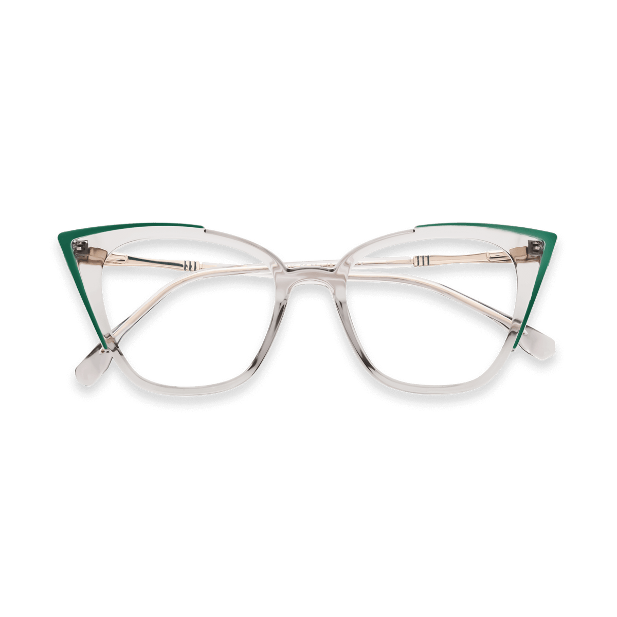Cream Clear Light Grey Cat Eye Eyeglasses | EYDOLOGY