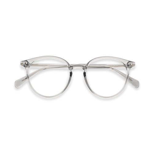 Braden Clear Grey Round Eyeglasses | EYDOLOGY