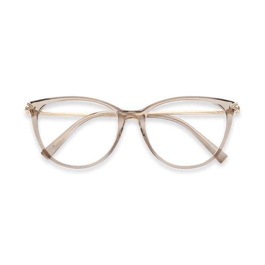 Braylee Champagne Cat Eye Stylish Prescription Eyeglasses | EYDOLOGY