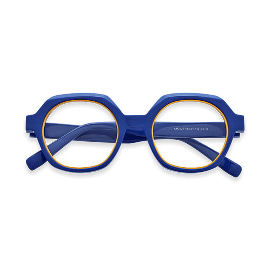 Brianna Blue Oval Eyeglasses | EYDOLOGY