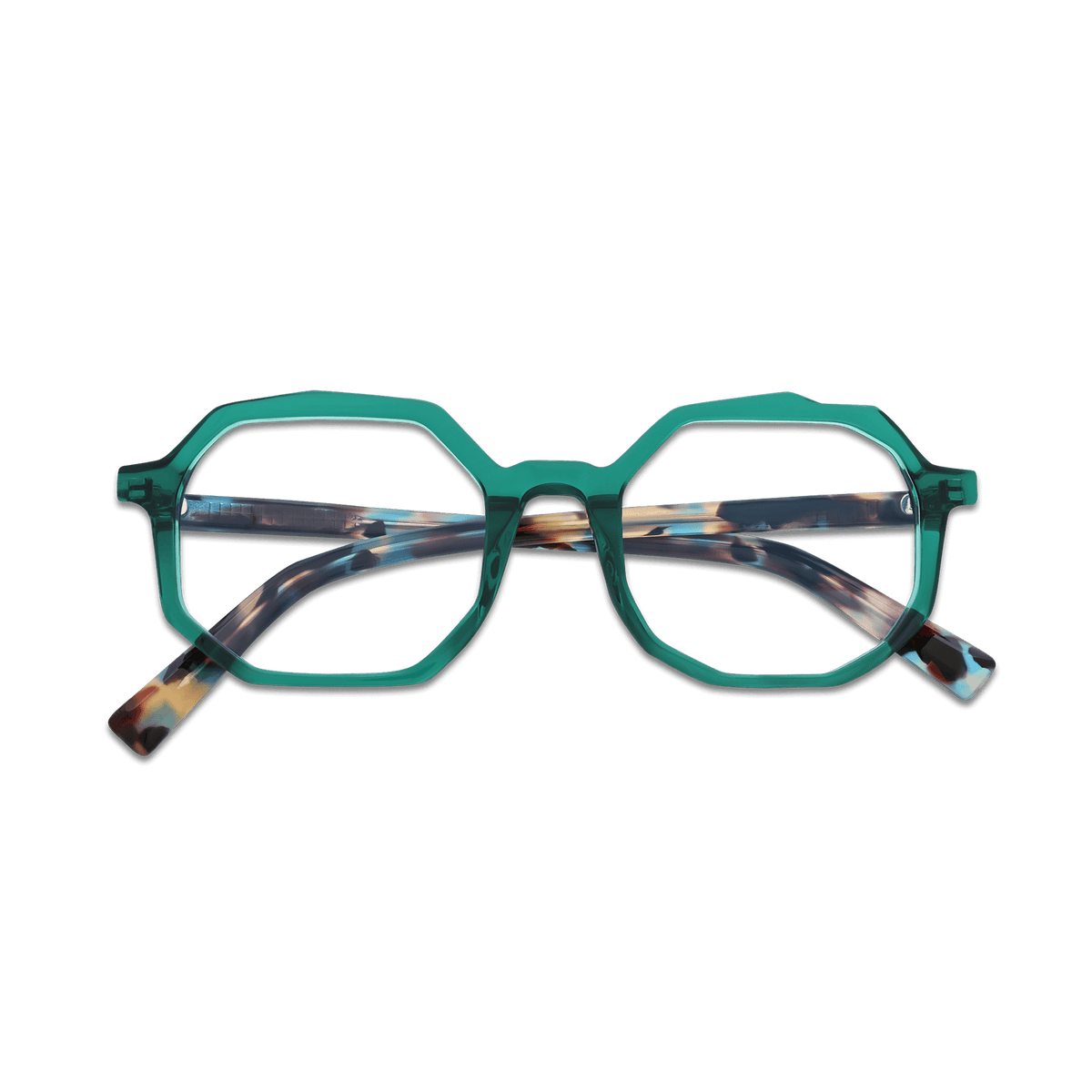 Brynn Agua Geometric Eyeglasses | EYDOLOGY
