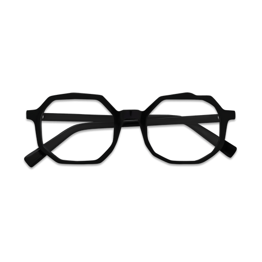 Brynn Black Geometric Eyeglasses | EYDOLOGY