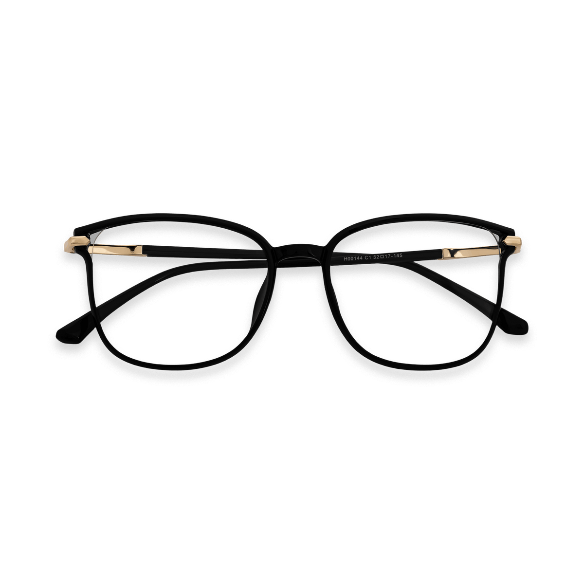 Cali Black Gold Square Eyeglasses | EYDOLOGY