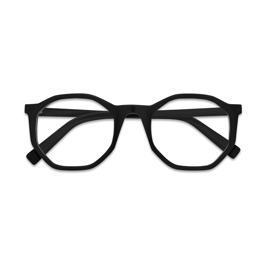 Colette Black Geometric Eyeglasses | EYDOLOGY