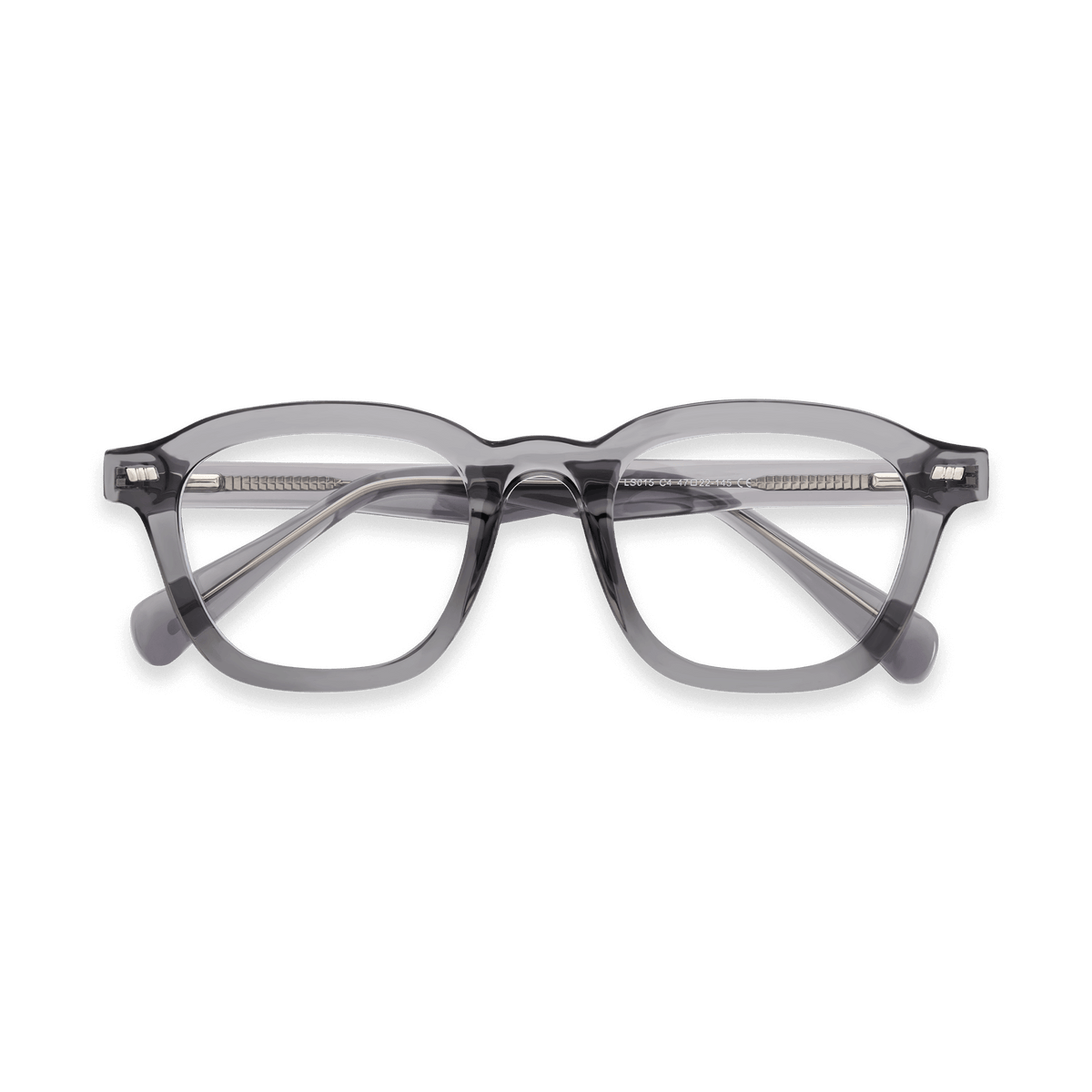 Collin Crystal Grey Square Eyeglasses | EYDOLOGY
