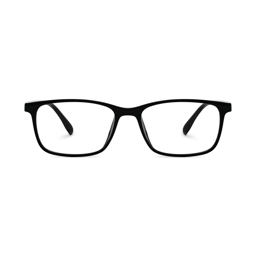 Curtis Black Rectangle Eyeglasses | EYDOLOGY