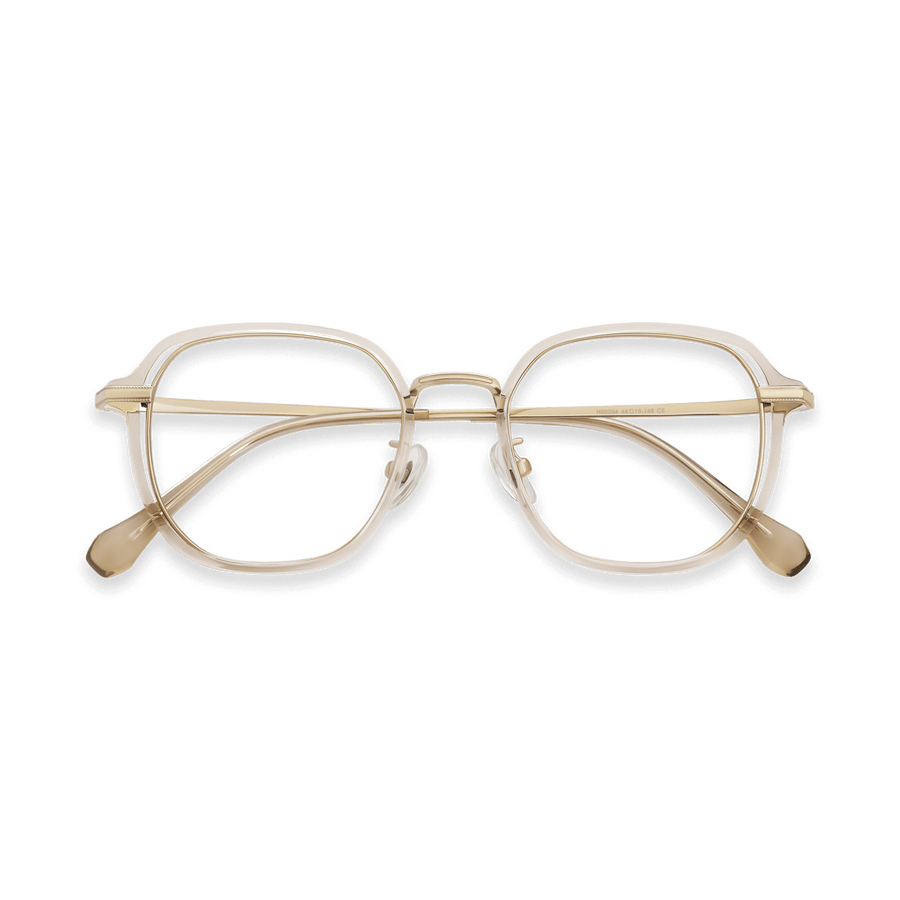Curtis Clear Light Grey Light Gold Square Eyeglasses | EYDOLOGY