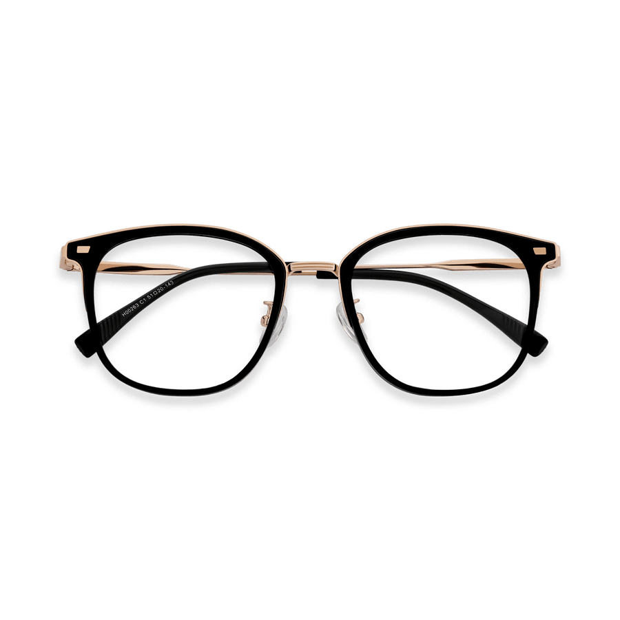 Dangelo Black Rose Gold Square Eyeglasses | EYDOLOGY