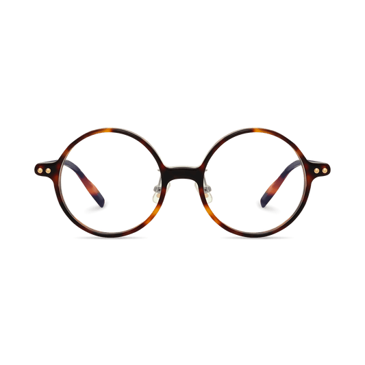 Delilah Amber Tortoise Round Eyeglasses | EYDOLOGY