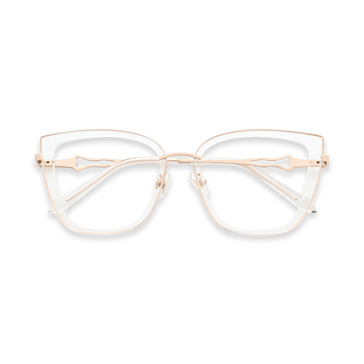 Della Gold Clear Square Eyeglasses | EYDOLOGY