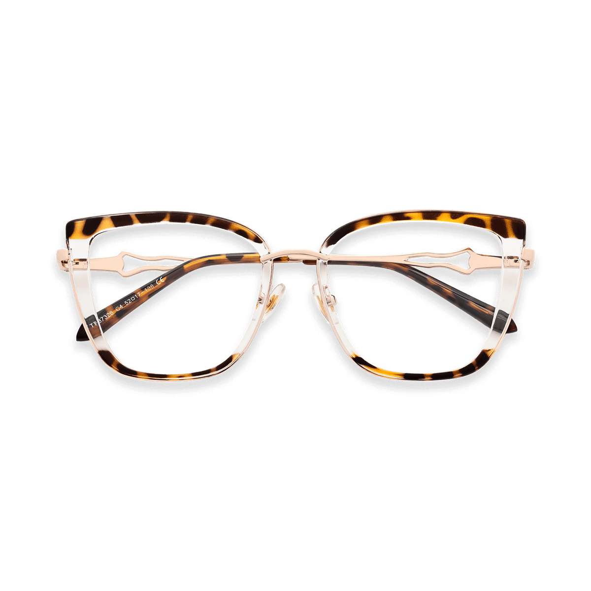 Della Gold Tortoise Square Eyeglasses | EYDOLOGY