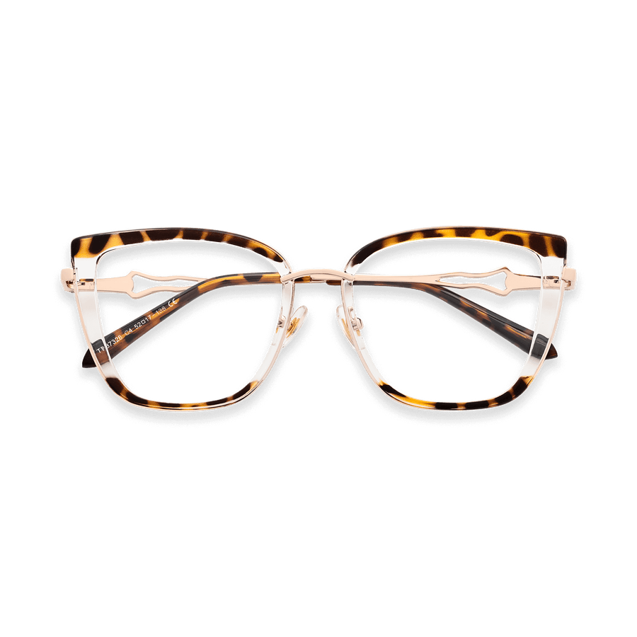 Della Gold Tortoise Square Eyeglasses | EYDOLOGY