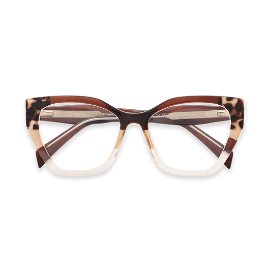 Denver Crystal Dark Brown Cat Eye Eyeglasses | EYDOLOGY