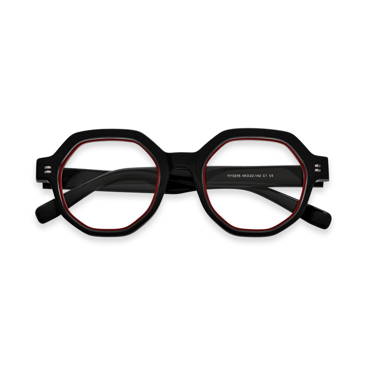 Eliseo Black Geometric Eyeglasses | EYDOLOGY