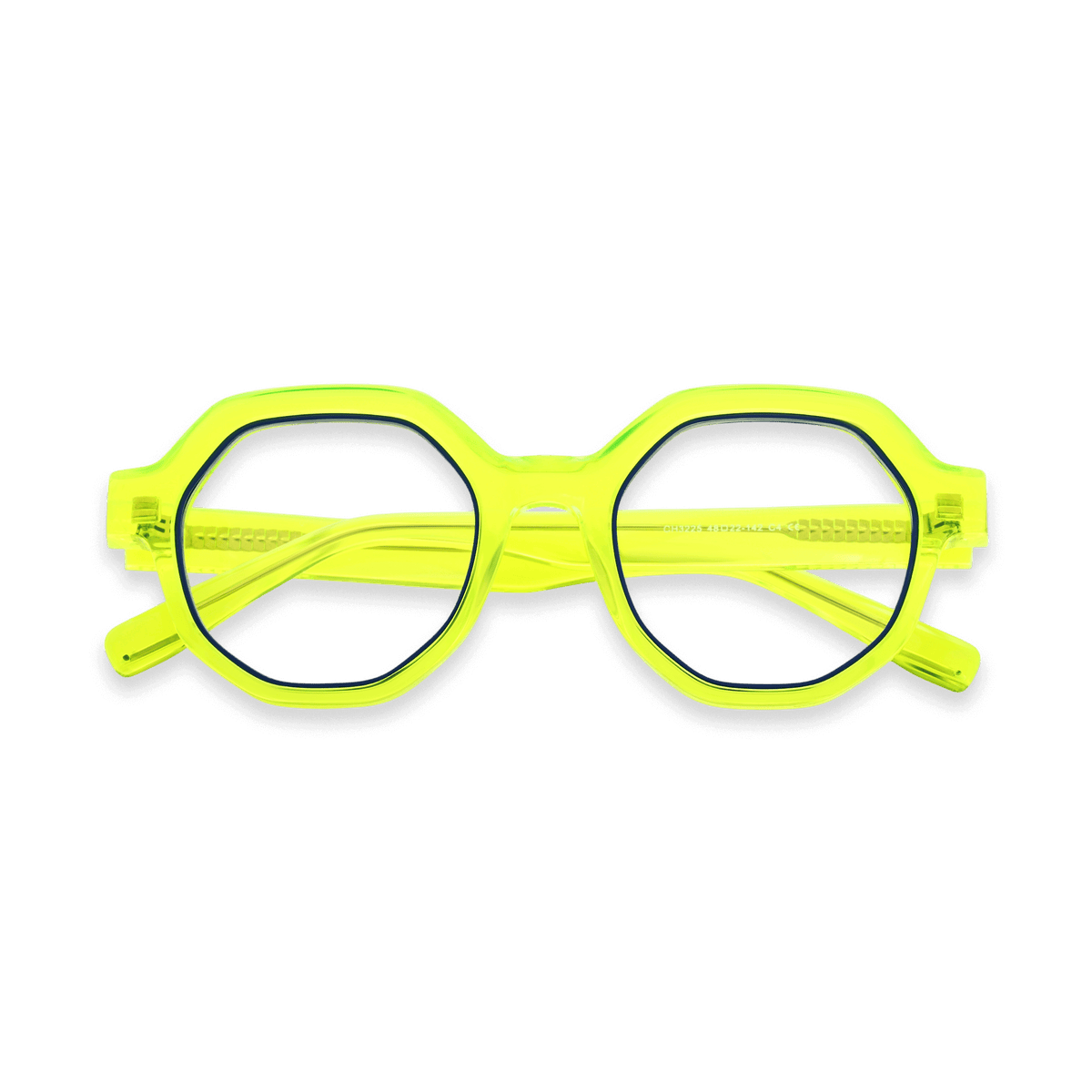 Eliseo Neon Green Geometric Eyeglasses | EYDOLOGY