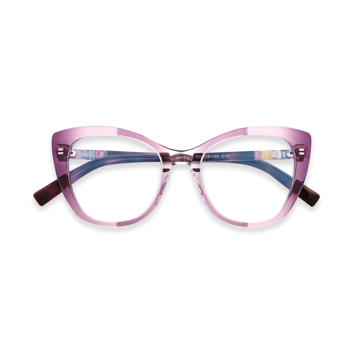 Elizer Purple Cat Eye Eyeglasses | EYDOLOGY