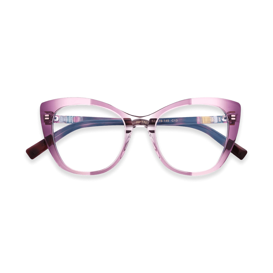 Elizer Purple Cat Eye Eyeglasses | EYDOLOGY