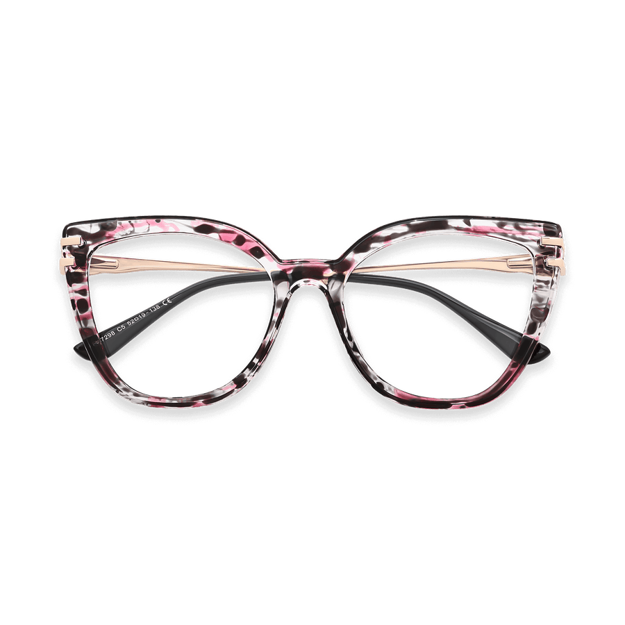 Elliana Gold Black Purple Tortoise Cat Eye Eyeglasses | EYDOLOGY