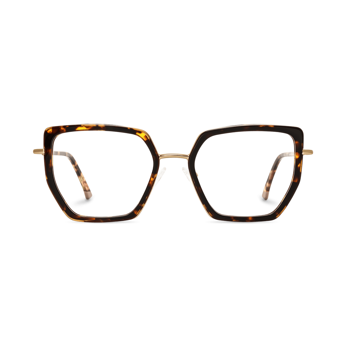 Ellis Dark Tortoise Geometric Eyeglasses | EYDOLOGY