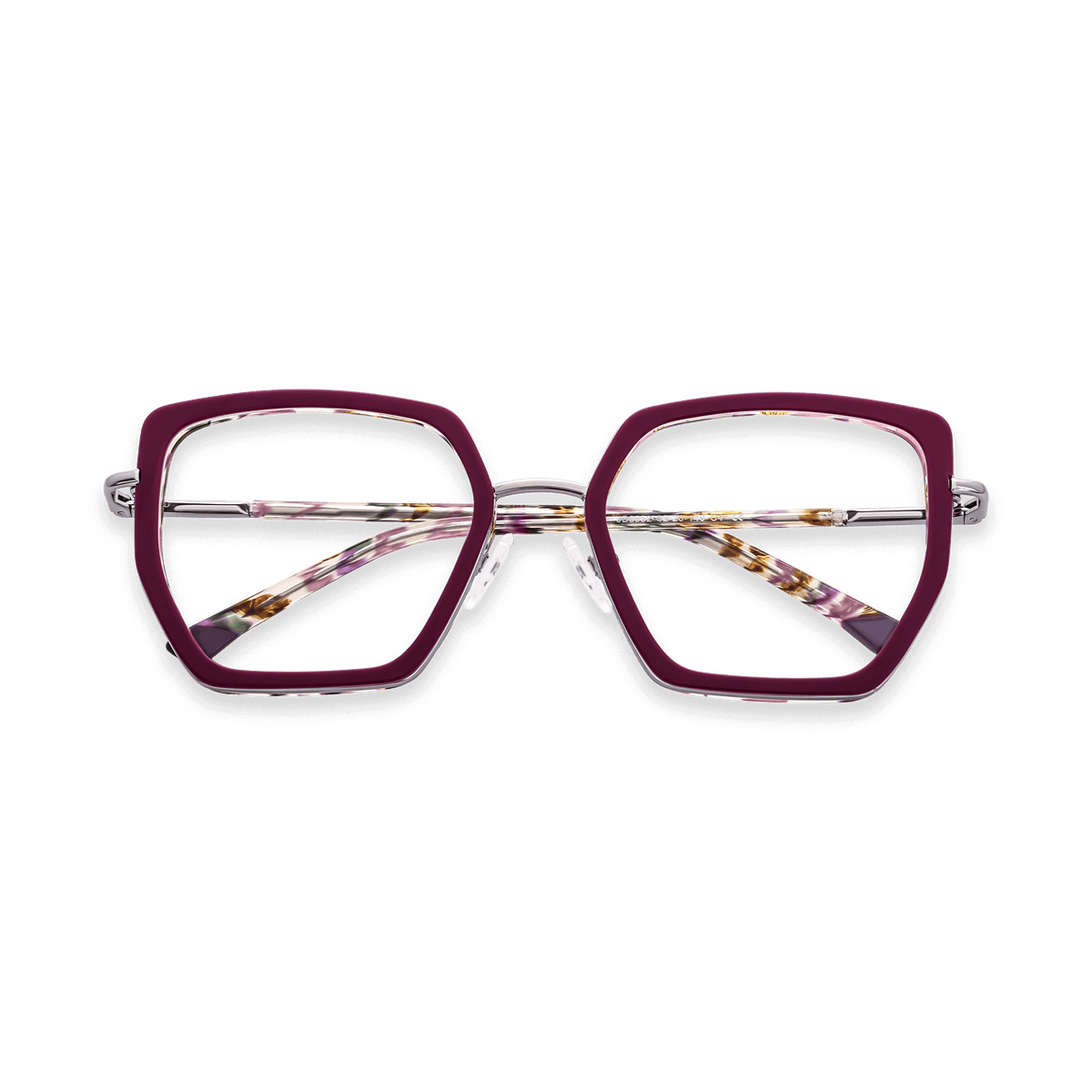 Ellis Plum Geometric Eyeglasses | EYDOLOGY