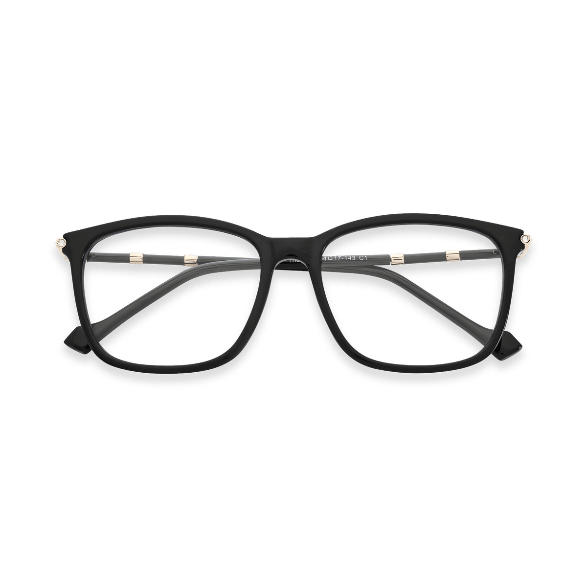 Etta Black Square Eyeglasses | EYDOLOGY