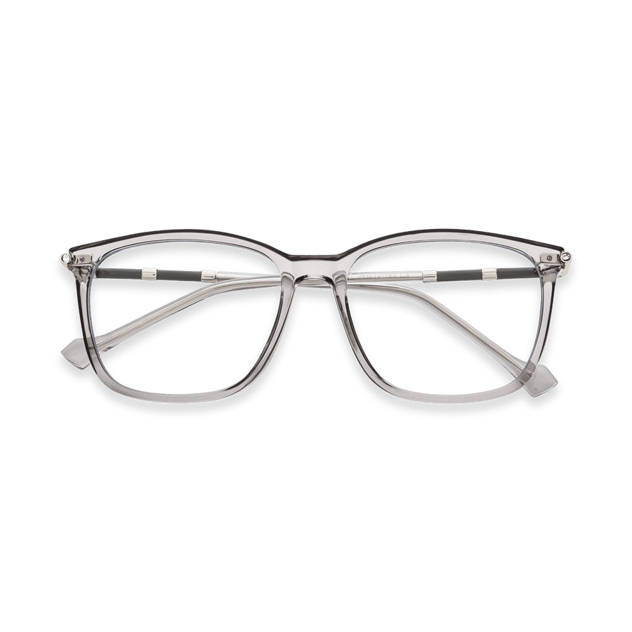 Etta Crystal Grey Square Eyeglasses | EYDOLOGY
