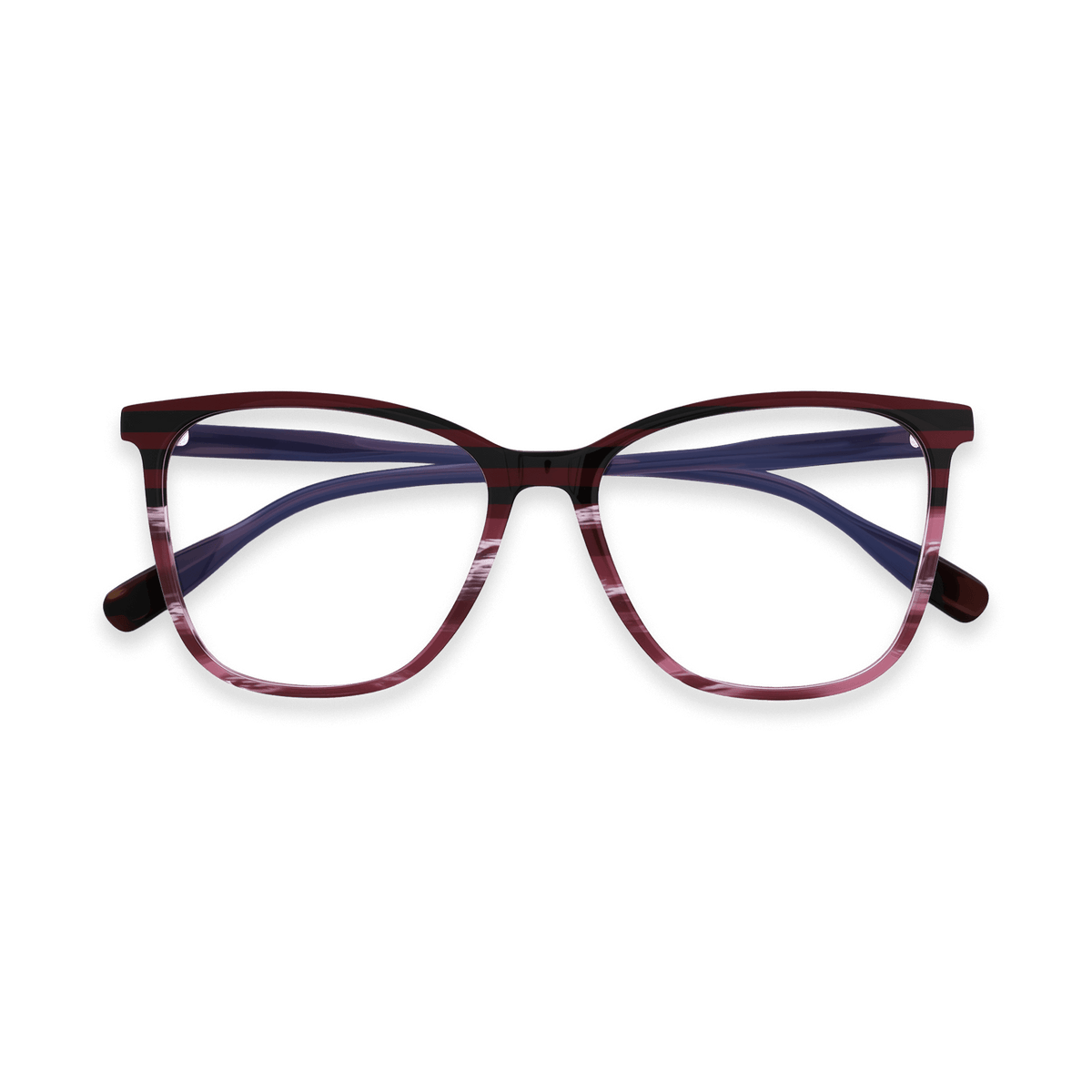 Haylee Pink Demi Square Eyeglasses | EYDOLOGY