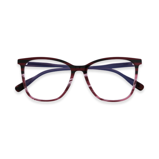 Haylee Pink Demi Square Eyeglasses | EYDOLOGY