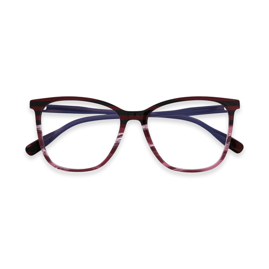 Haylee Pink Demi Square Eyeglasses | EYDOLOGY