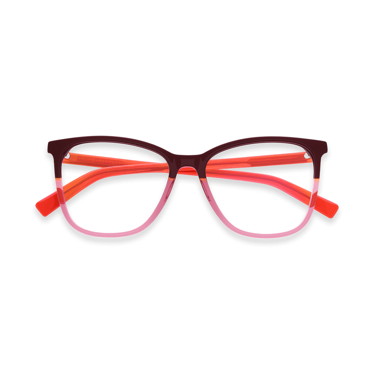 Haylee Pink Square Eyeglasses | EYDOLOGY