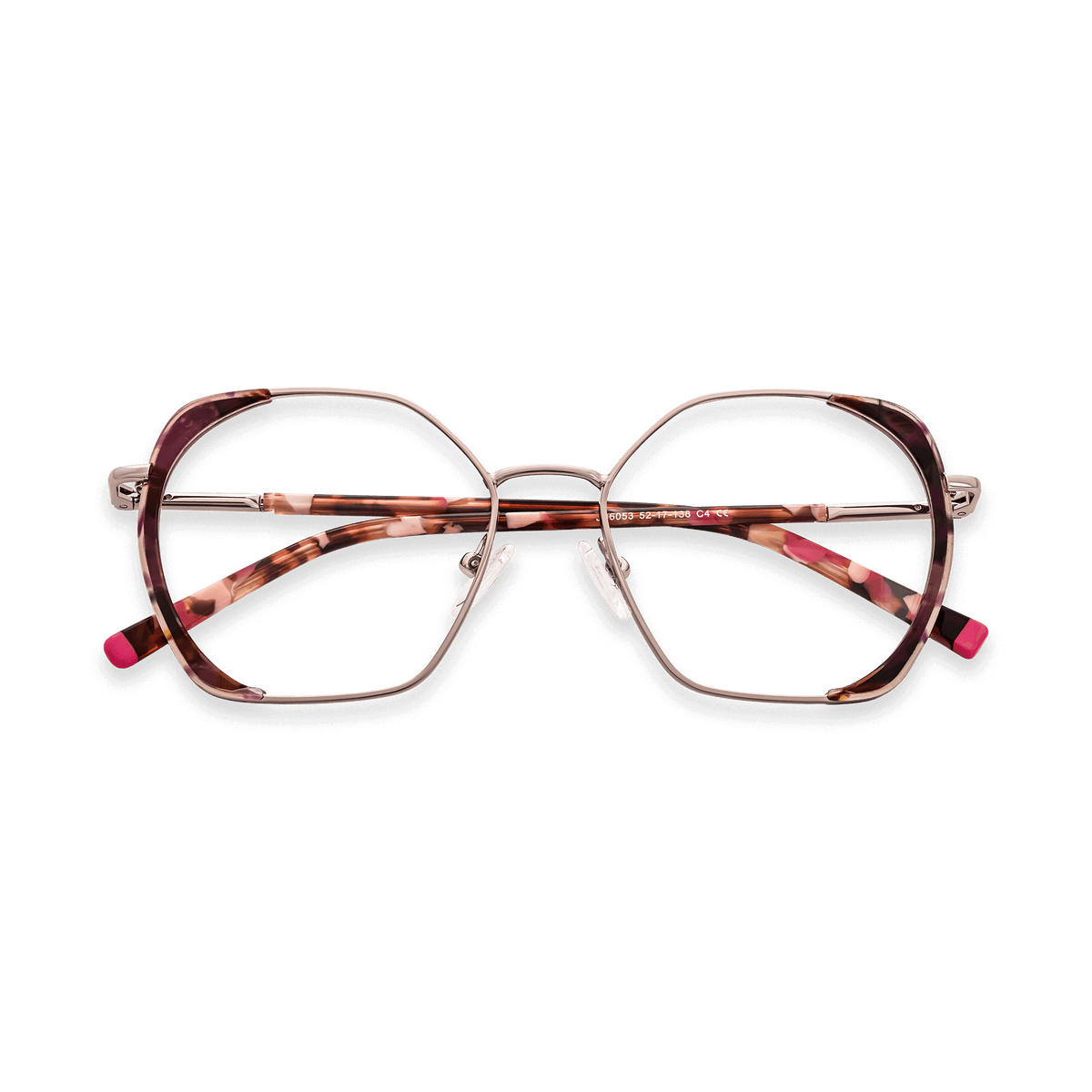 Idris Red Tortoise Geometric Eyeglasses | EYDOLOGY