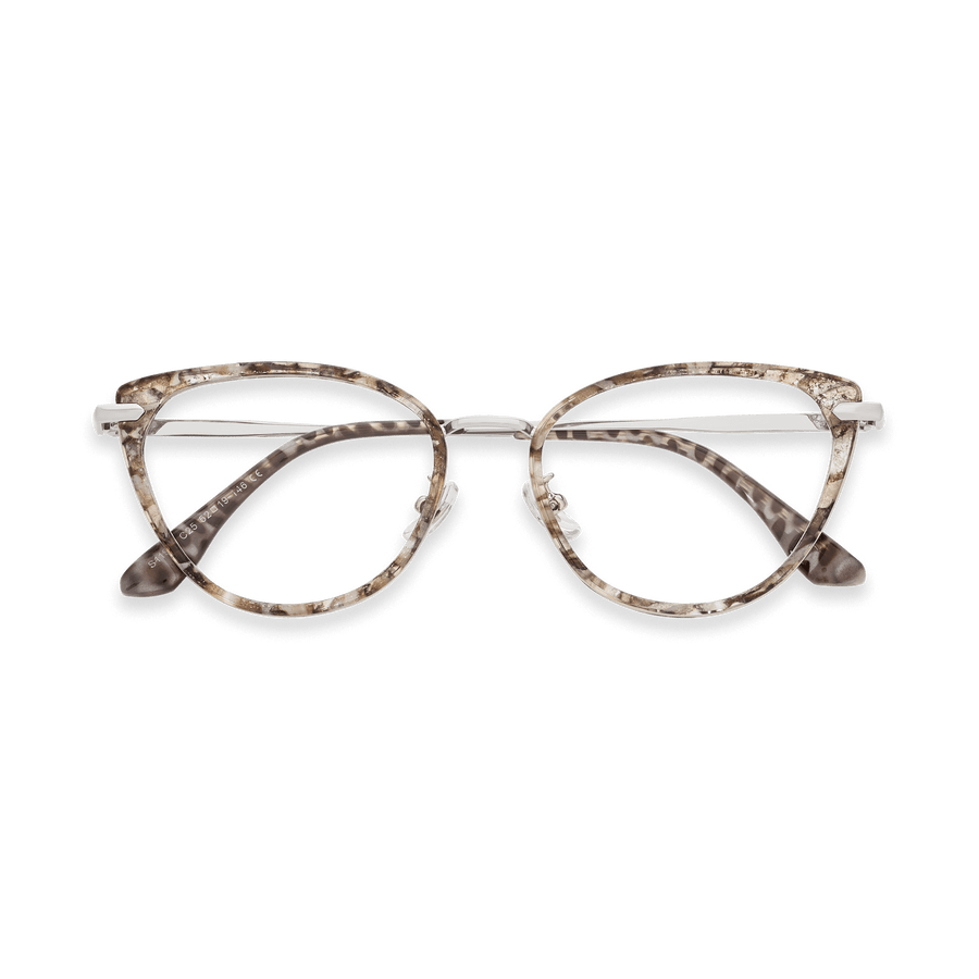 Irene Brown Pear Silver Cat Eye Eyeglasses | EYDOLOGY