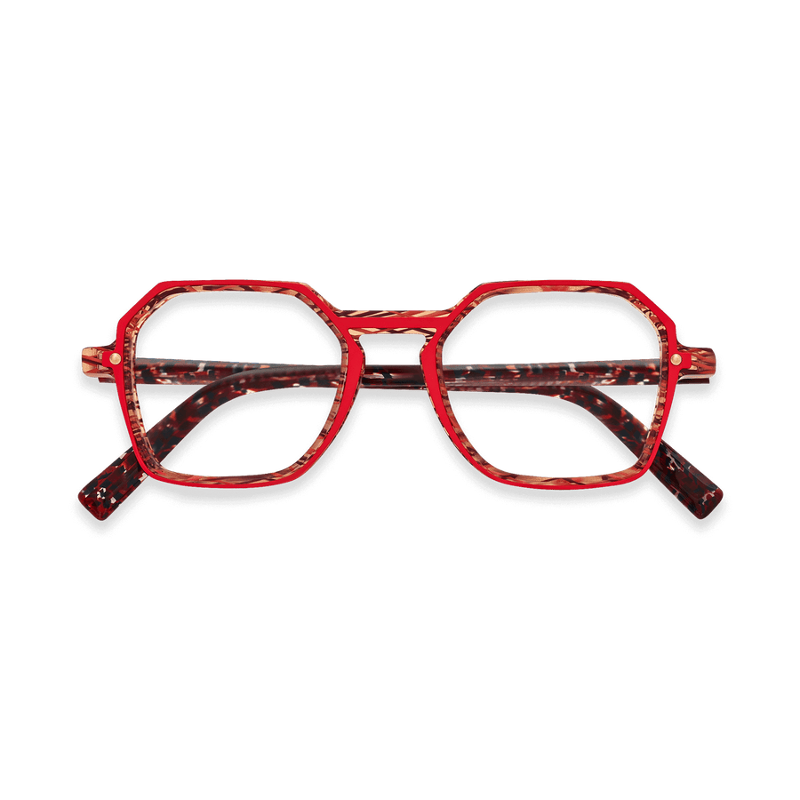Jaxen Stripes Geometric Eyeglasses | EYDOLOGY