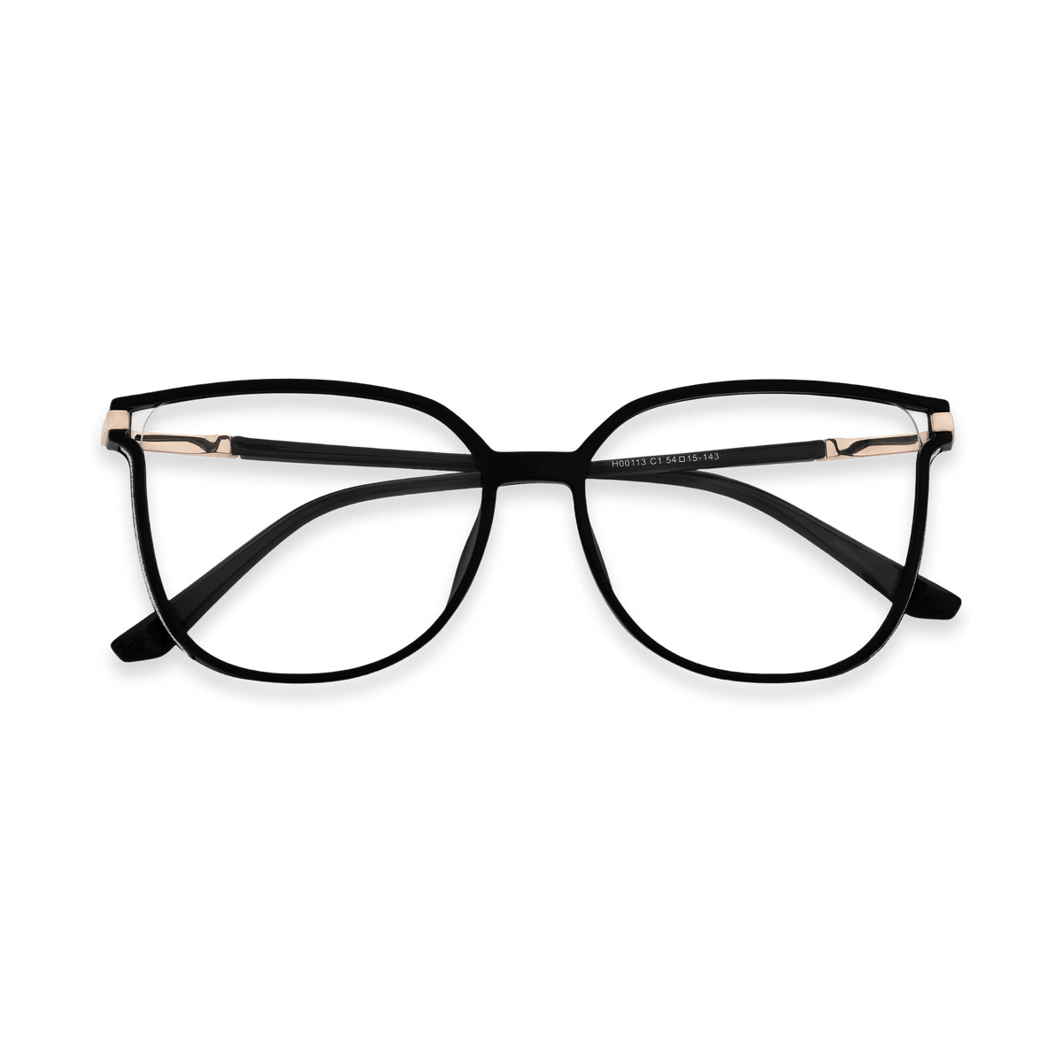 Jemma Black Rose Gold Cat Eye Eyeglasses | EYDOLOGY