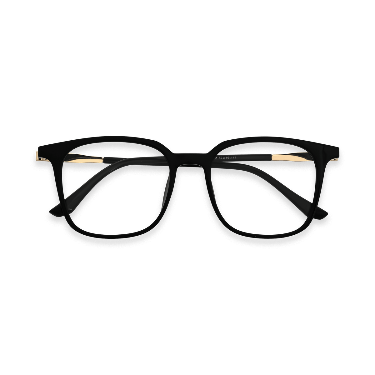 Jolie Black Gold Square Eyeglasses | EYDOLOGY