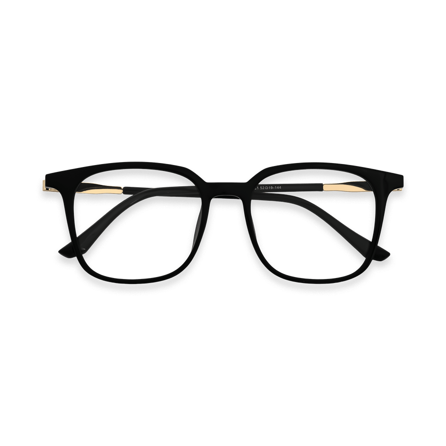 Jolie Black Gold Square Eyeglasses | EYDOLOGY
