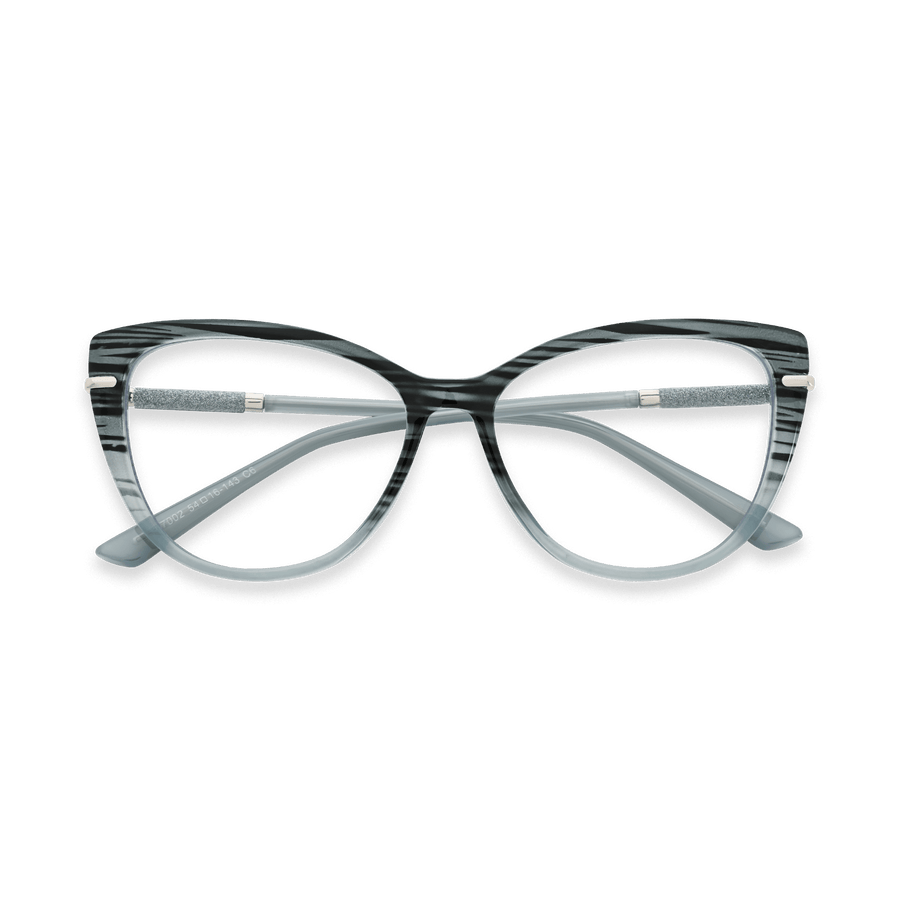 Juliet Blue Stripe Cat Eye Eyeglasses | EYDOLOGY