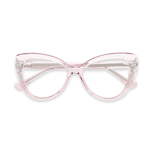 Renata Crystal Light Purple Cat Eye Eyeglasses | EYDOLOGY