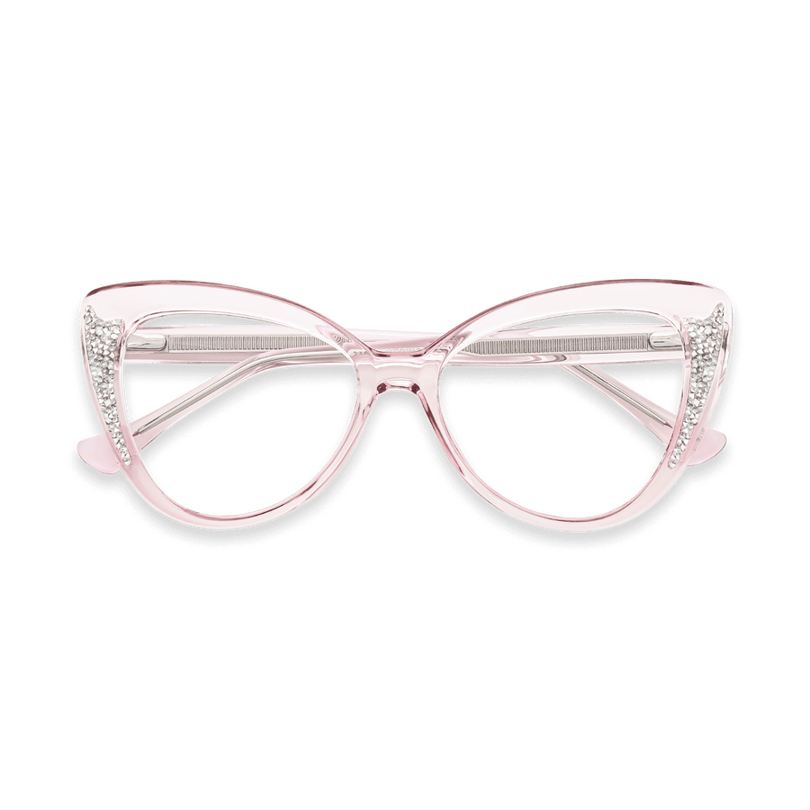 Renata Crystal Light Purple Cat Eye Eyeglasses | EYDOLOGY