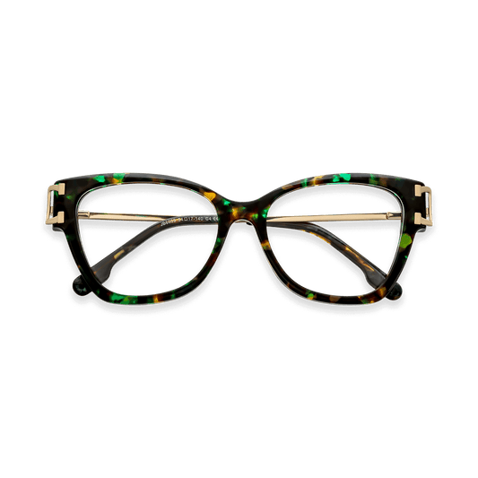 Kaiya Green Tortoise Cat Eye Eyeglasses | EYDOLOGY